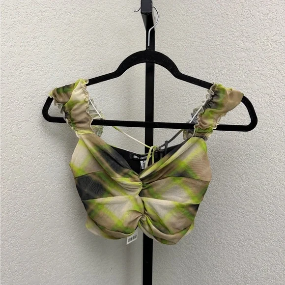 Urban Outfitters Green & Brown Plaid Boot Cut 2 piece set - Retails $99 NWT - Picture 2 of 7